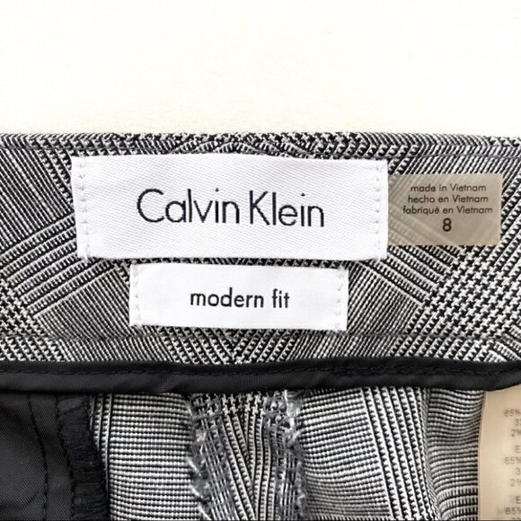 Calvin Klein plaid trousers, modern fit, medium rise, plaid stretch fabric - Picture 11 of 13